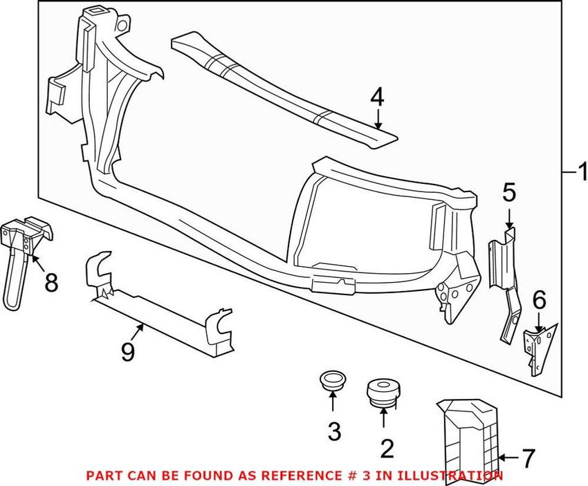 Radiator Support Cushion - Lower